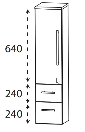 Puris Protection1 - Mittelschrank MNA773A01 L/R / 30 oder 40 cm - Ansicht 2