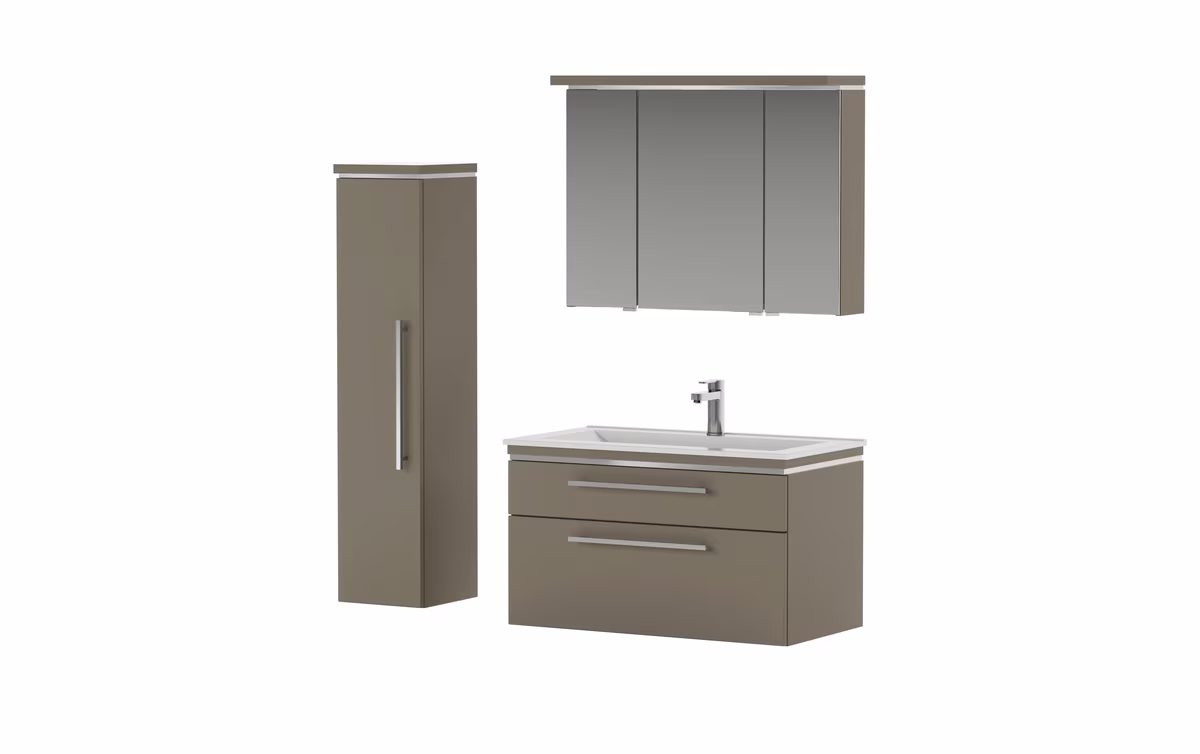 Puris Cool Line Badmöbelset 90 cm - mit Spiegelschrank Serie B - Ansicht 8