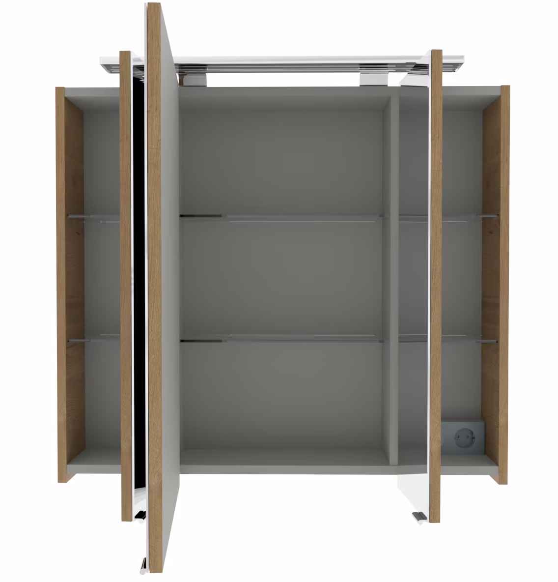 Pelipal 4010 Spiegelschrank mit Aufsatzleuchte 80 cm 4850._8050 - Ansicht 2