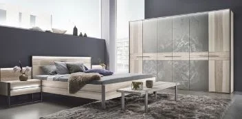 Thielemeyer Steel Drehtürenschrank / 6-türig mit 4 Colorglastüren und Kristallmotiv - Ansicht 7