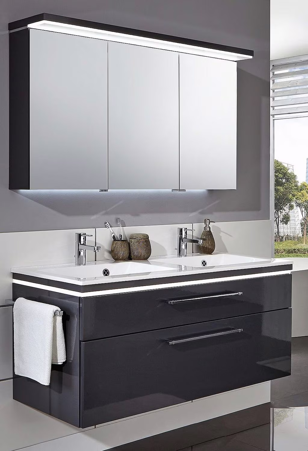Puris Cool Line Spiegelschrank 120 cm - Serie B - Ansicht 7