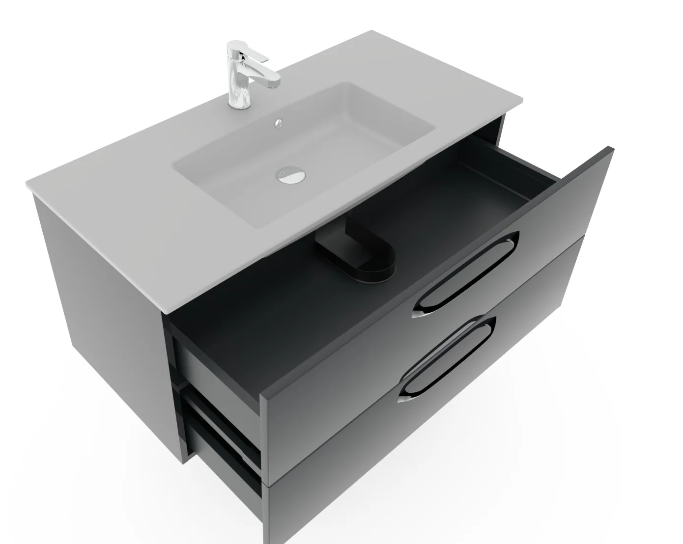 Pelipal TrenTino Badmöbel Set 107 cm breit - Spiegelschrank wählbar - Ansicht 11