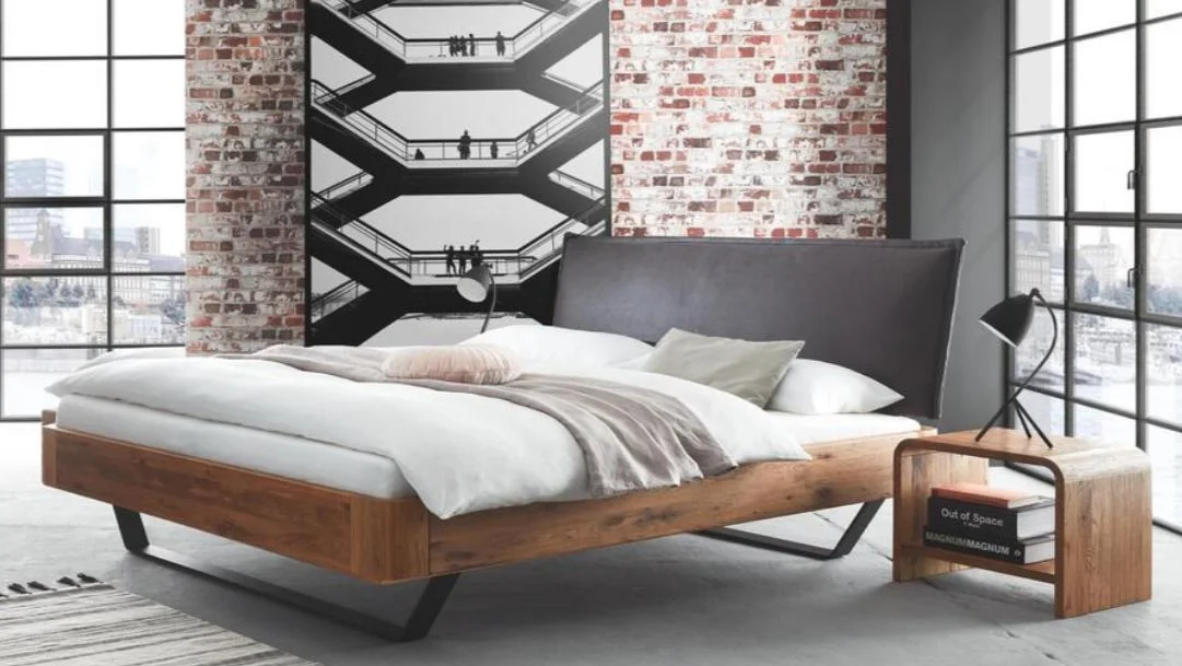 Hasena Oak-Puro Slitto Metallkufen mit Holz-Eckteilen