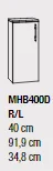 Marlin Mybad 3170 Highboard MHB400D 40 cm Weiß - Sofort lieferbar - Sonderpreis - Ansicht 2