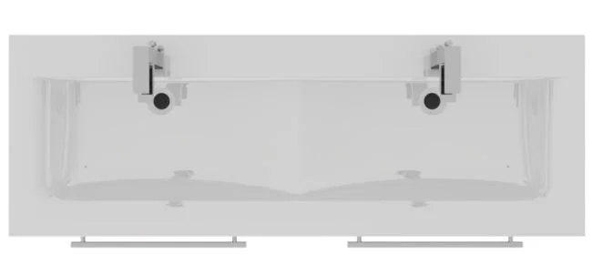 Doppel-Glaswaschtisch Optiwhite 140 cm