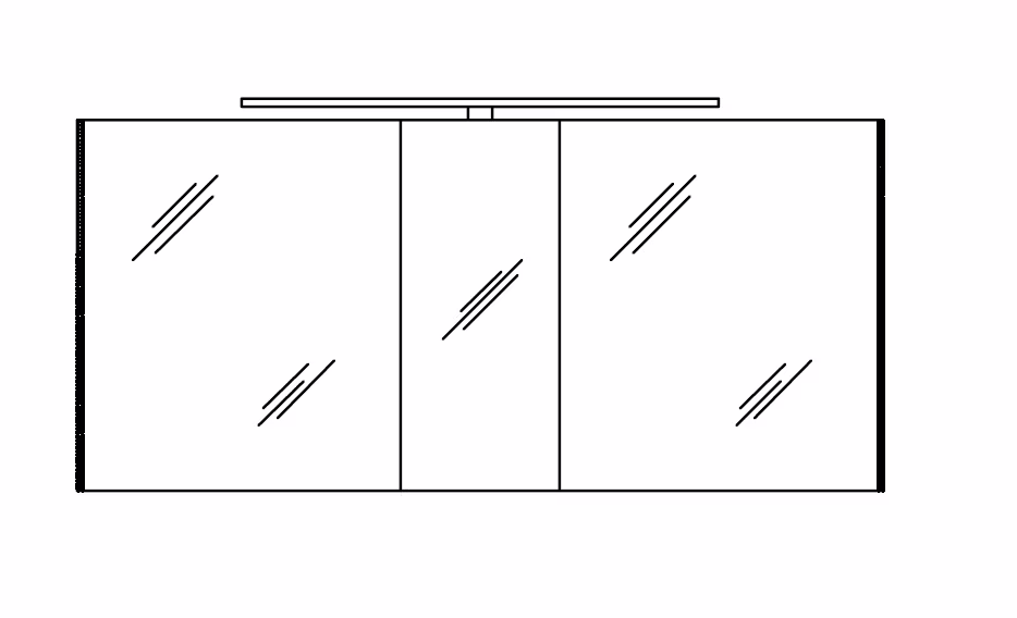 Pelipal Spiegelschrank 152 cm S10-SPS 27 - Neutraler Spiegelschrank - Ansicht 2
