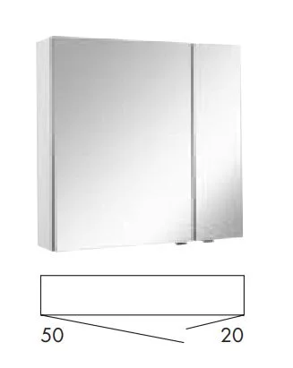 MARLIN 3980spiegel - Spiegelschrank 70 cm breit - SOX7L