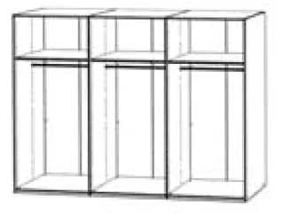 Korpus - Breite 300cm / Höhe 236cm / 6-türig