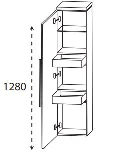 Puris Cool Line Mittelschrank 30 cm MNA843A5 - Ansicht 2