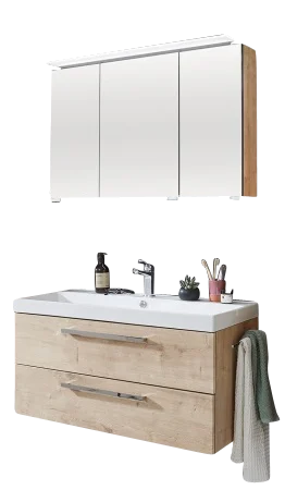 Puris Protection1 - Badmöbelset 100 cm / mit Spiegelschrank - Serie A