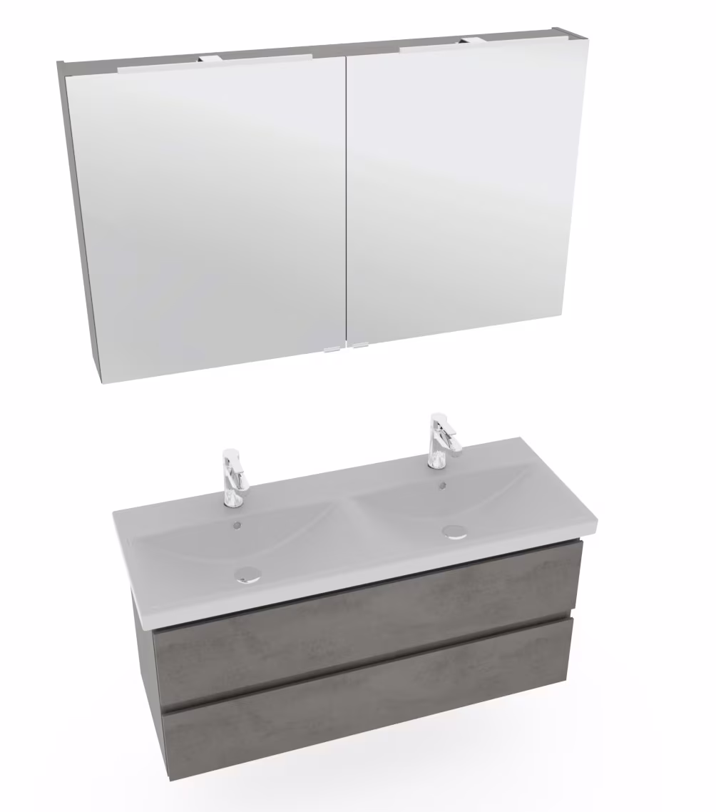 Pelipal 6090 Badmöbelset 120 cm - Doppelwaschbecken - Ansicht 3