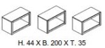 8005 3 -10 / 3x Regal für Kojenbett weiss lackiert