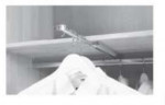 1x 165907 - Kleiderstange ausziehbar - Abdeckung Alu, Stange verchromt, Auszugslänge 24,3 cm - Montage unter Kleiderschrank Einlegeboden