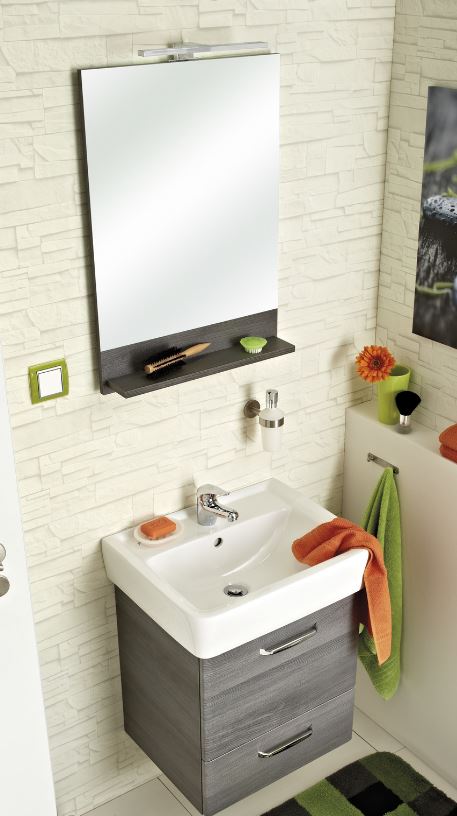 Pelipal 328 Waschtischset 50 cm - tolles Badmöbelset in Graphit Struktur  für Ihr WC! | Möbel Universum