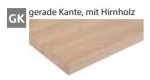 Gerade Kante - mit Hirnholz - ACHTUNG: Nicht im Maße 160x95x76 cm erhältlich