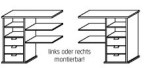 Z3010_2079 - Schubkasteneinsatz für 100er Element mit 3 Fachböden 