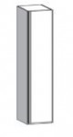 166211 / 167211 - Grundelement- 1-türig, Anschlag rechts mit einer Griffleiste Eiche gehackt, Korpus-Aussenseite in Wildeiche massiv, Lack weiß oder graphit / 51,4x222,3x62 cm