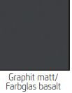 Korpus Graphit matt / Front Farbglas Basalt