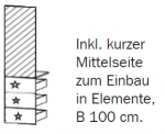 Element / 50cm / Höhe 222cm / Hochglanz Weiß