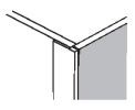 07563 - Seitenwangen D 2er Set, mit schmalem Profil, in Korpus/Frontausführung, für Höhe 222,9 cm