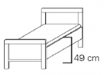 Komfort-Bett / 90 cm x 200 cm / Bettseitenhöhe 49cm