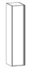 166131 / 167131 - Anbauelement, 1-türig, Anschlag links, Lack weiß oder graphit, 1 Griffleiste in Eiche gehackt / 49,5x222,3x62 cm