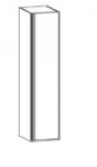 166231 / 167231 - Grundelement 1-türig, Anschlag rechts mit Griffleiste Eiche gehackt - Lack weiß oder graphit / 51,4x222,3x62 cm