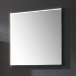 FSB456004 Flächenspiegel 60 cm - LED-Alurahmen in schwarz matt