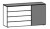 127745 - Kombikommode mit Abeckplatte Colorglas anthrazit